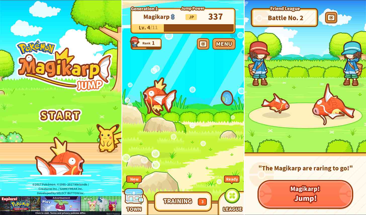 Magikarp Jump iPhone app screenshots