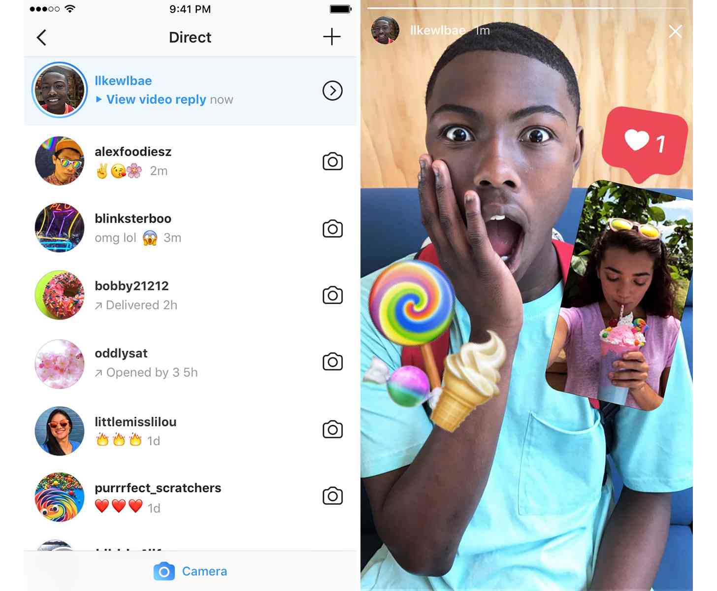 Instagram Stories reply photos video screenshot