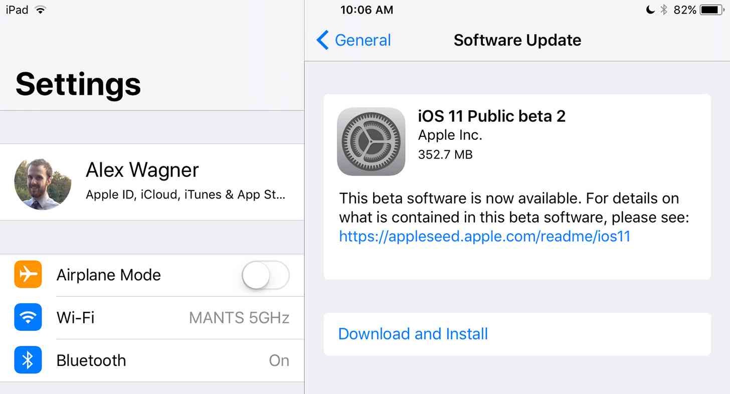 iOS 11 Public Beta 2 update