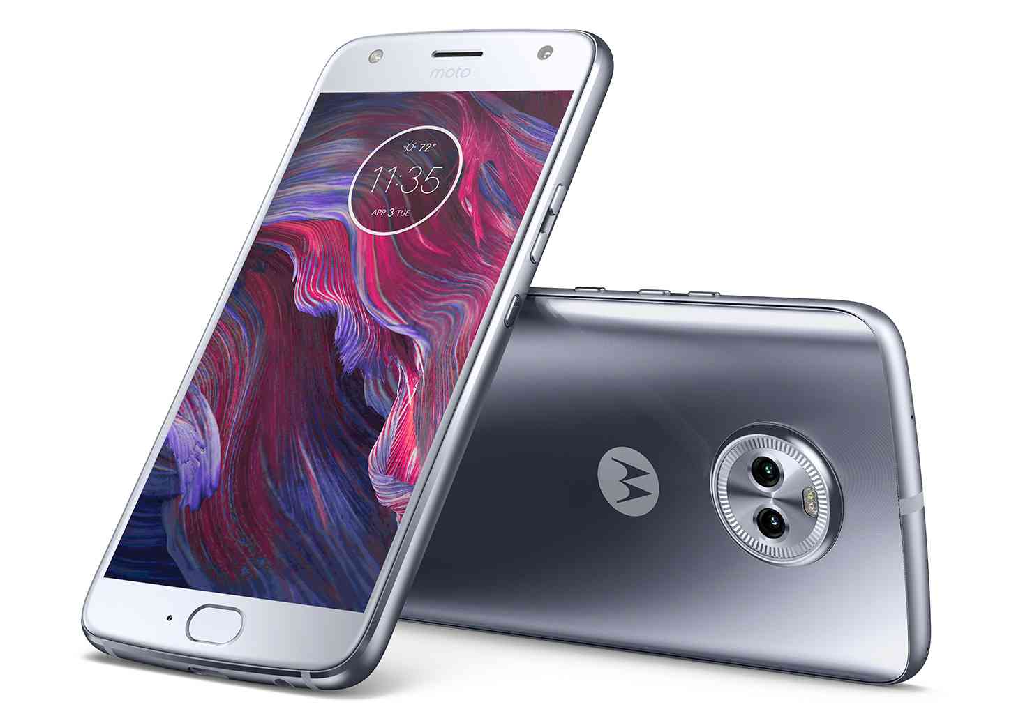 Moto X4 official silver pair