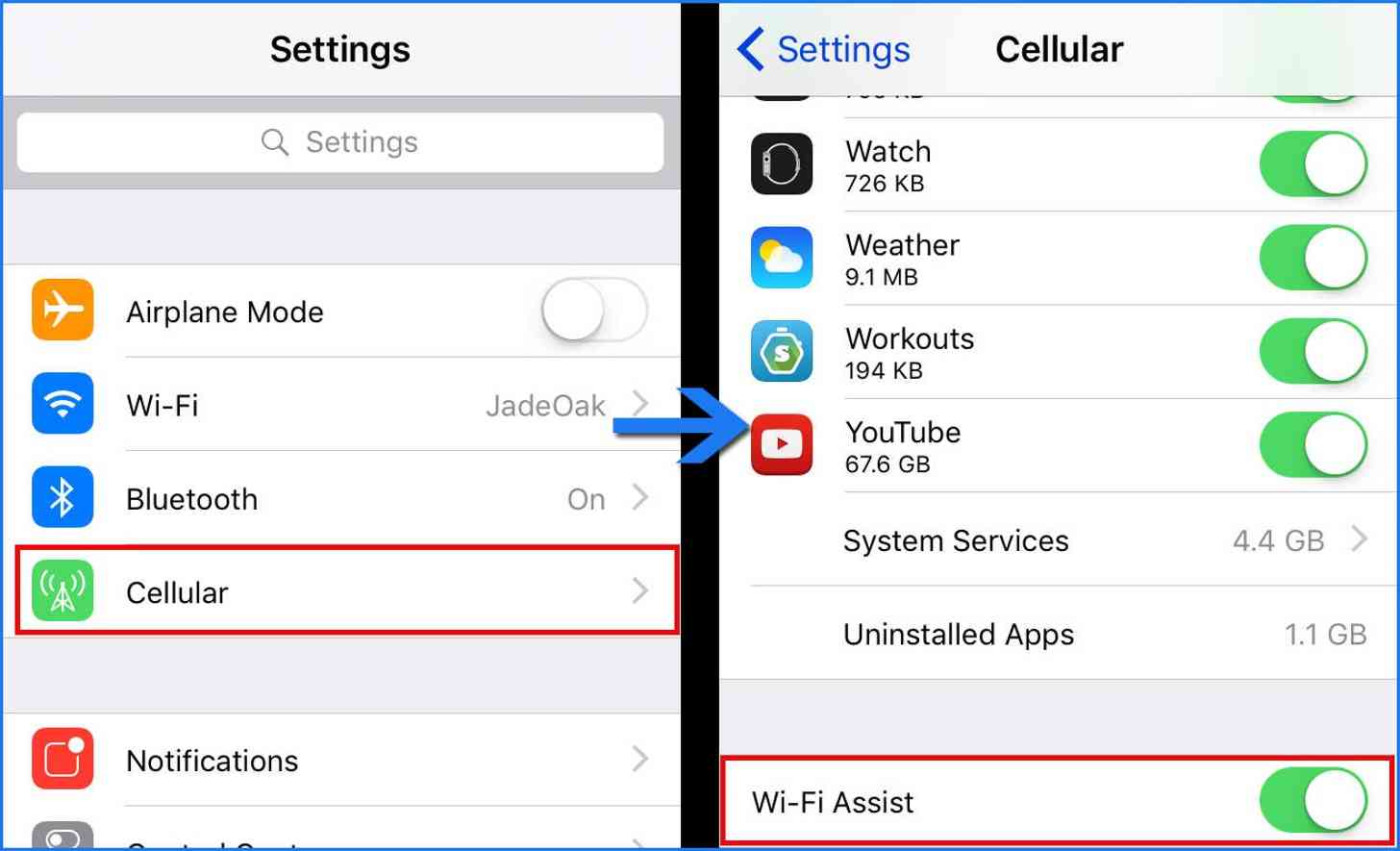 iOS Wi-Fi Assist