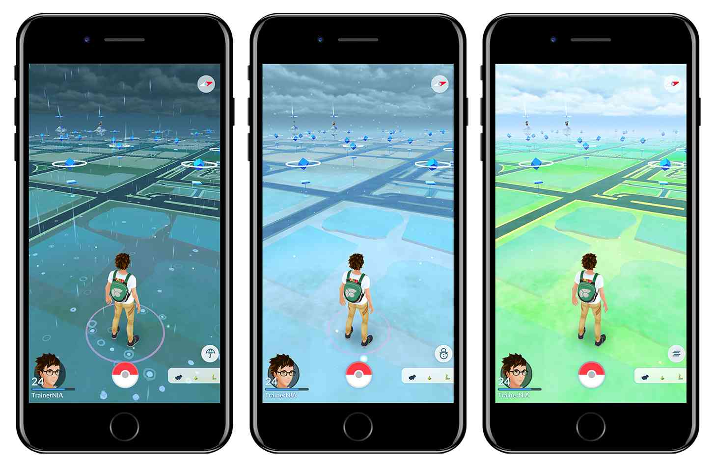 Pokémon Go real-world weather effects