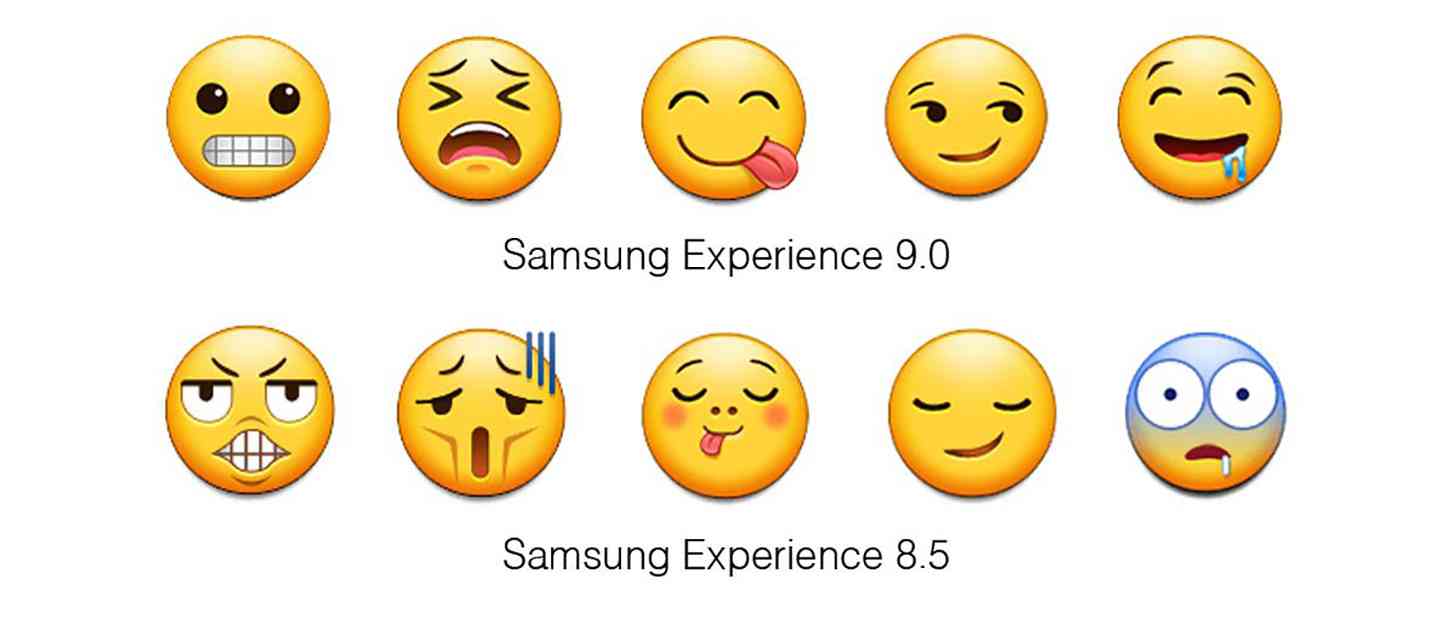 Samsung Experience 9.0 improved emoji