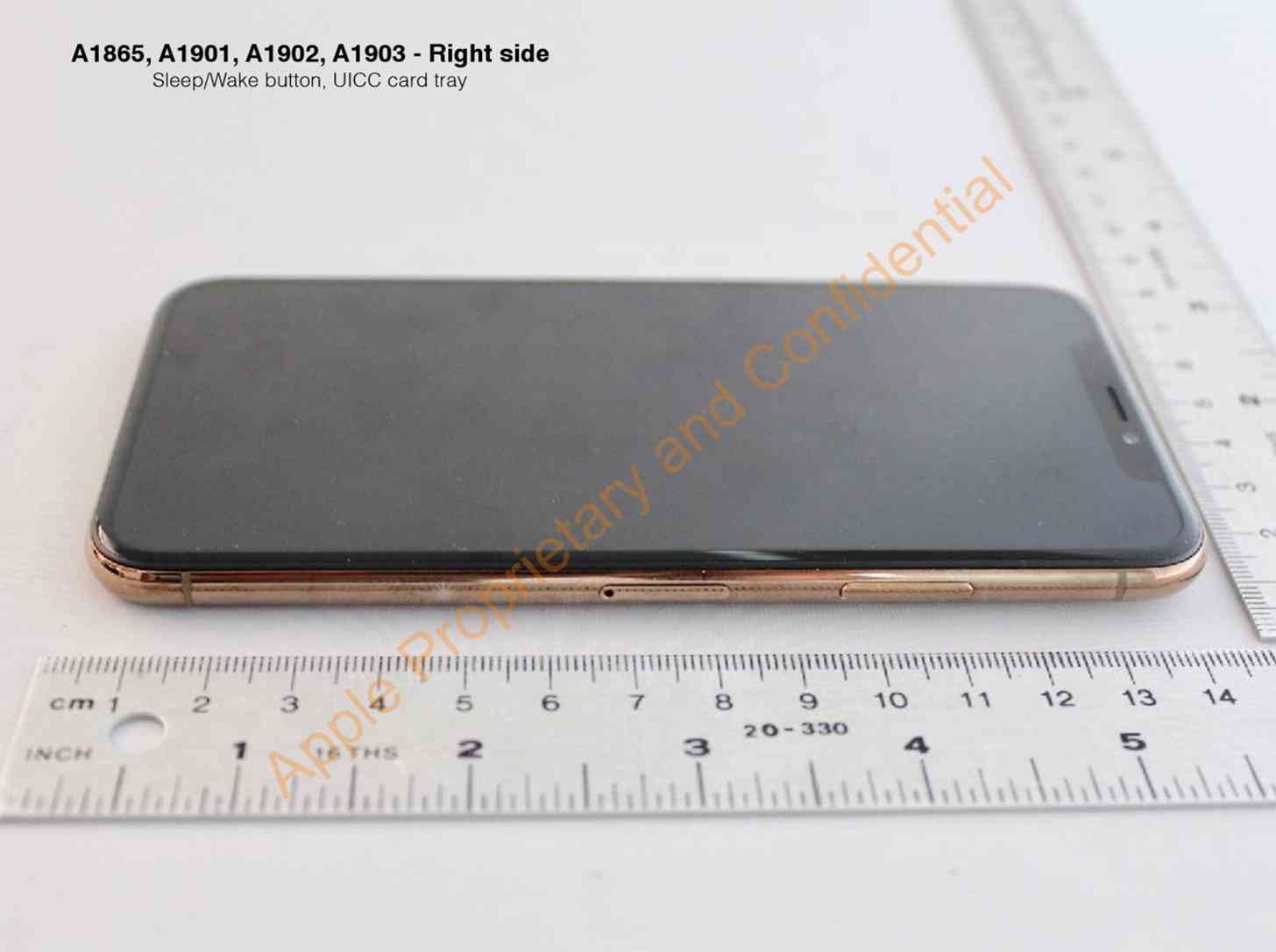 Gold iPhone X side edge leak