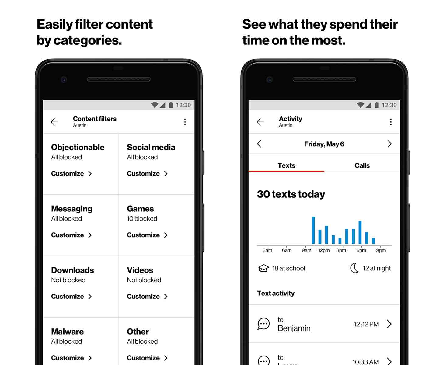 Verizon Smart Family app features