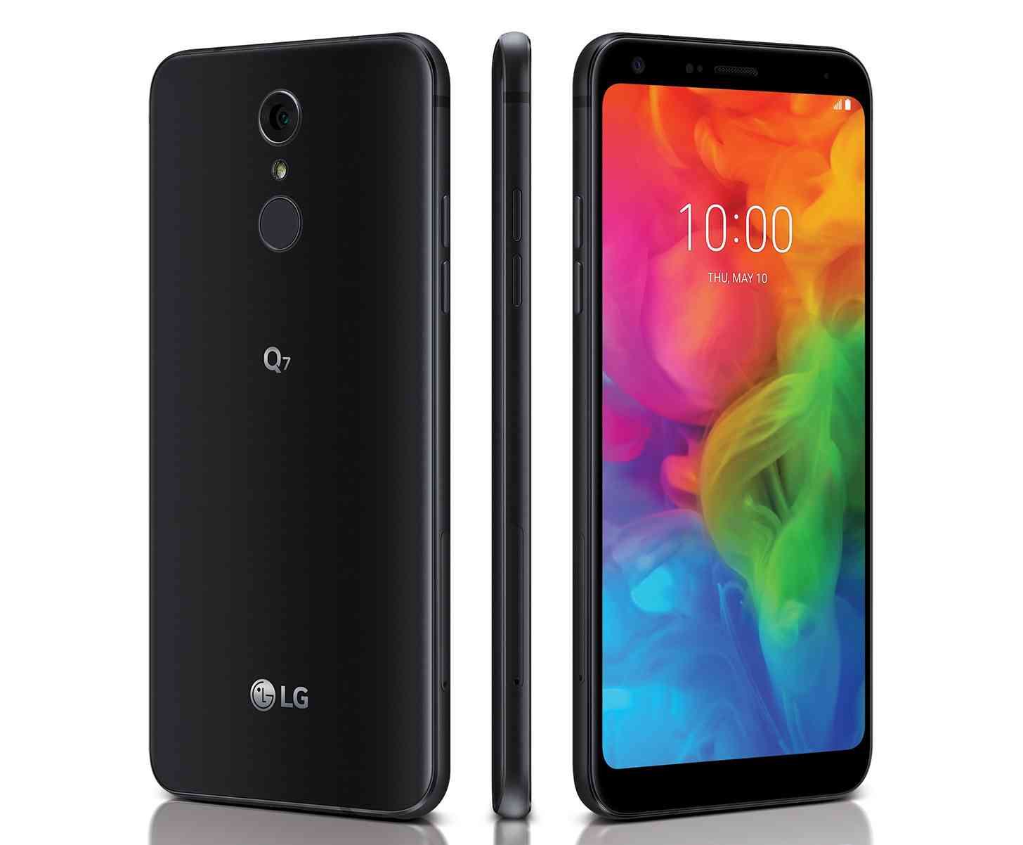 LG Q7 official front, side, rear