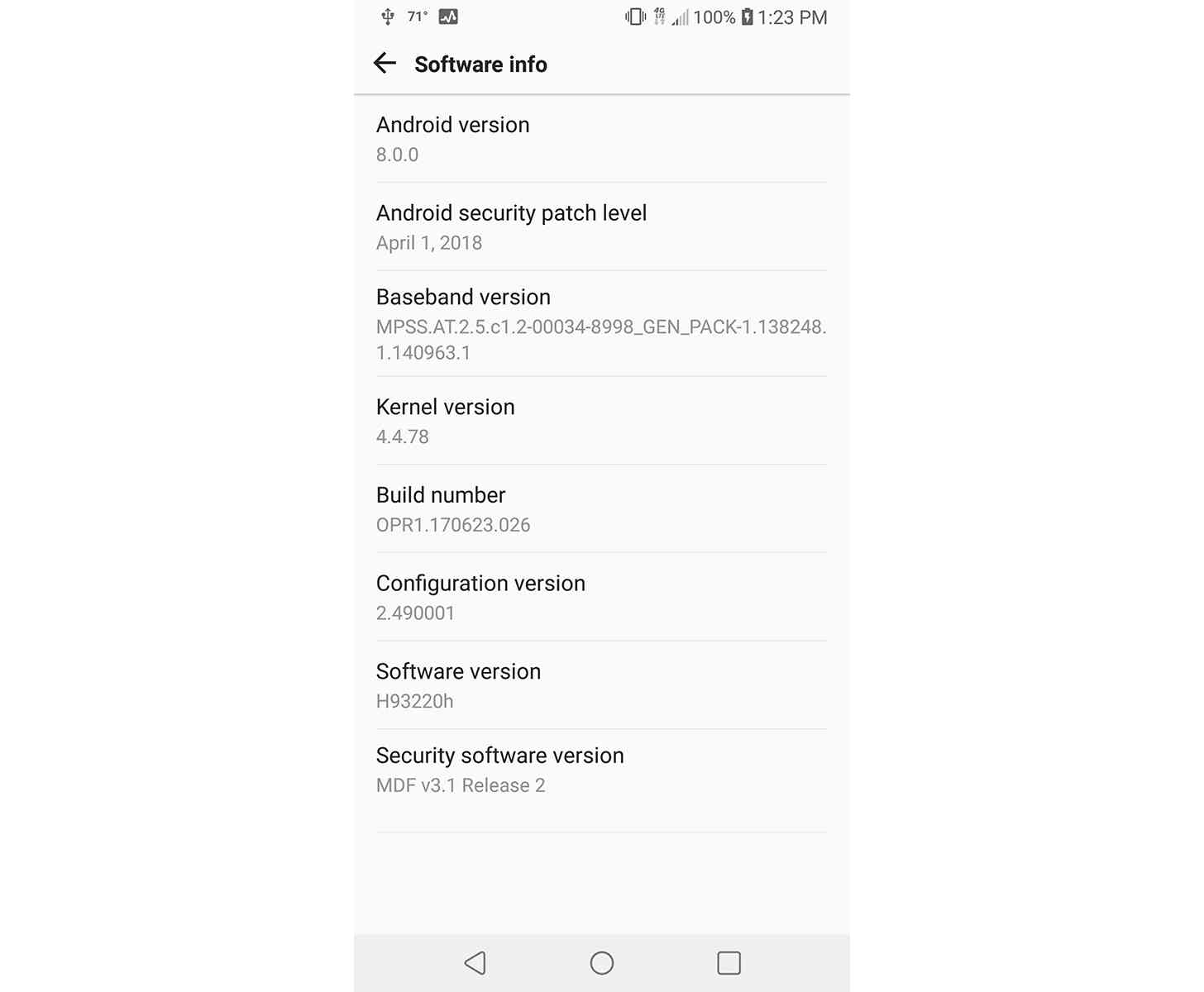 T-Mobile LG V30 Android Oreo update