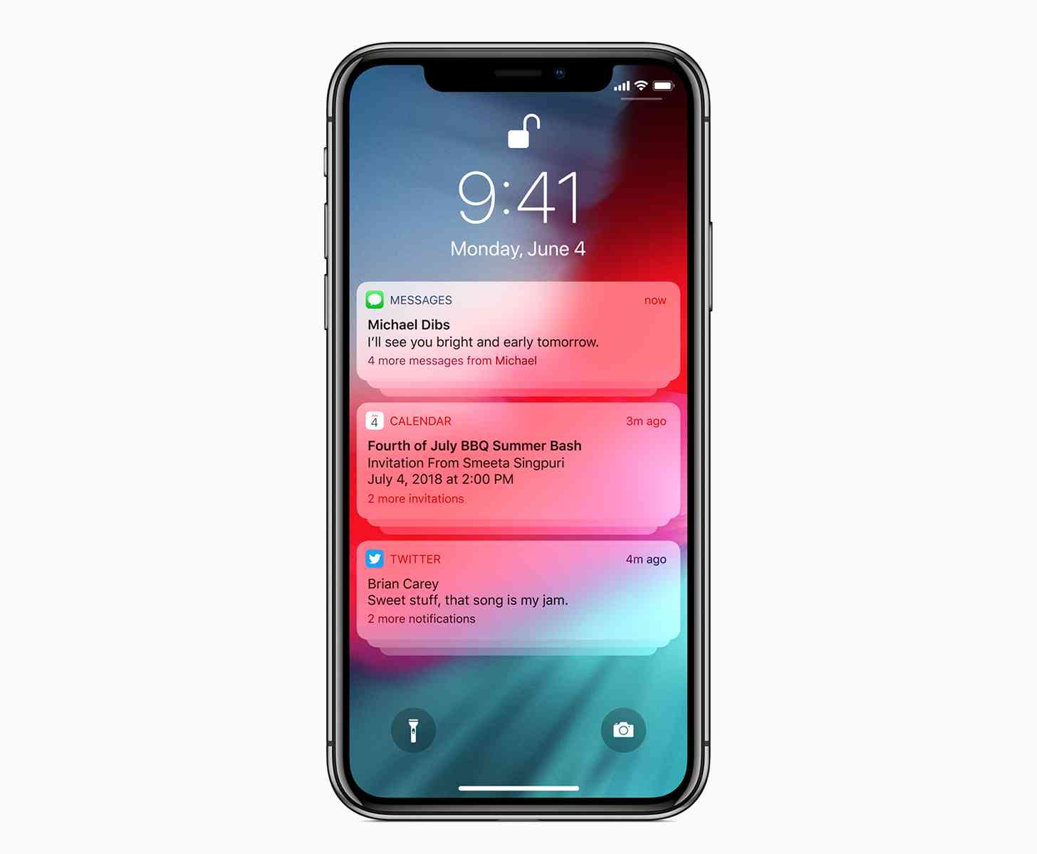 iOS 12 Grouped Notifications official