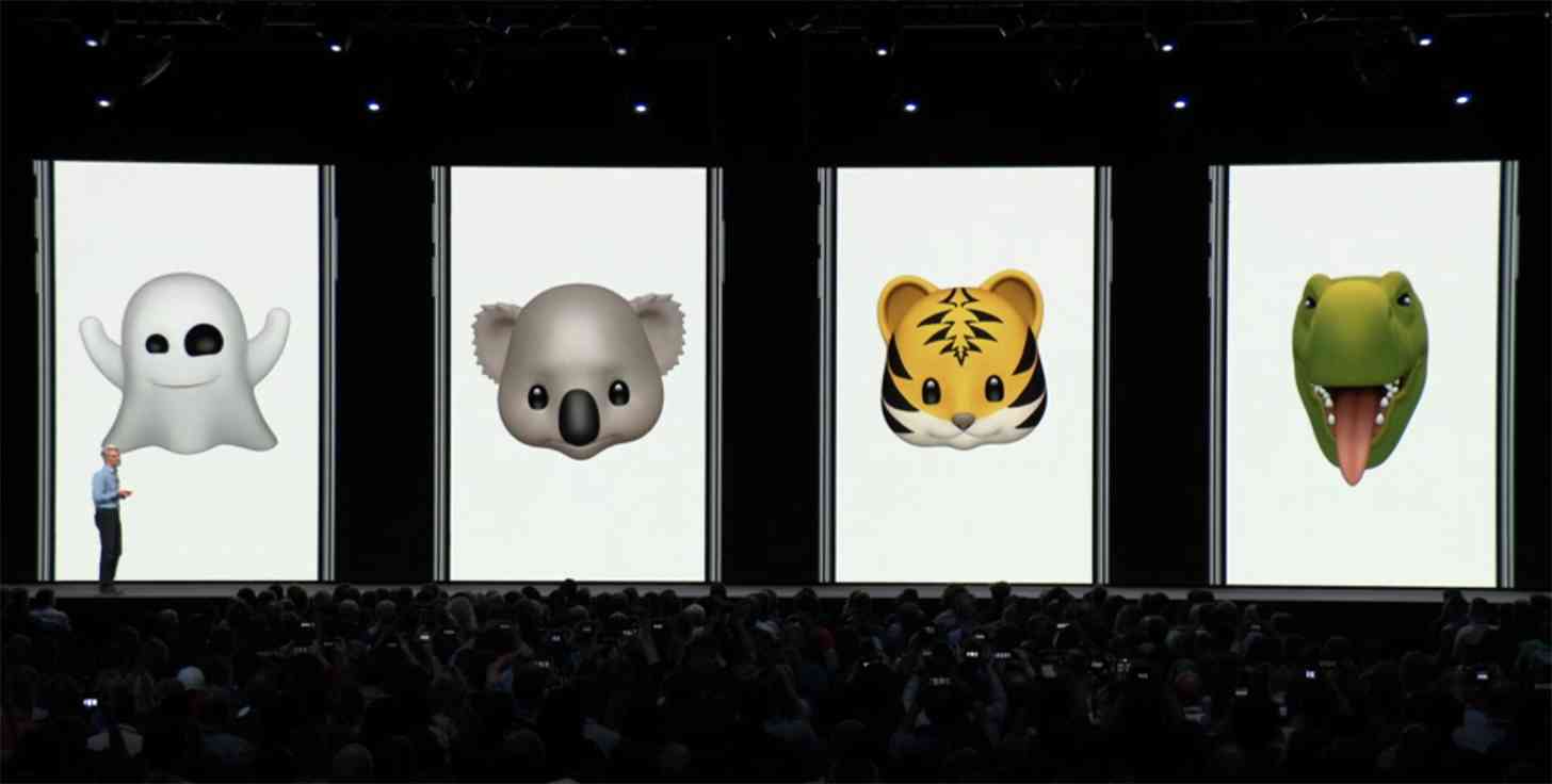 iOS 12 new Animoji ghost, koala, tiger, T-Rex