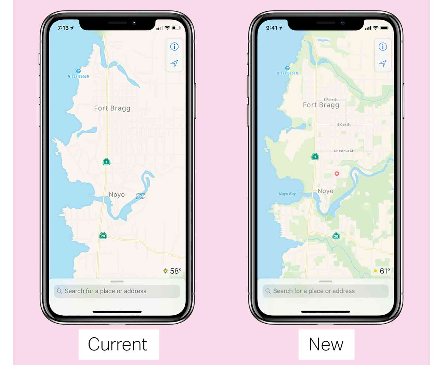 New Apple Maps comparison