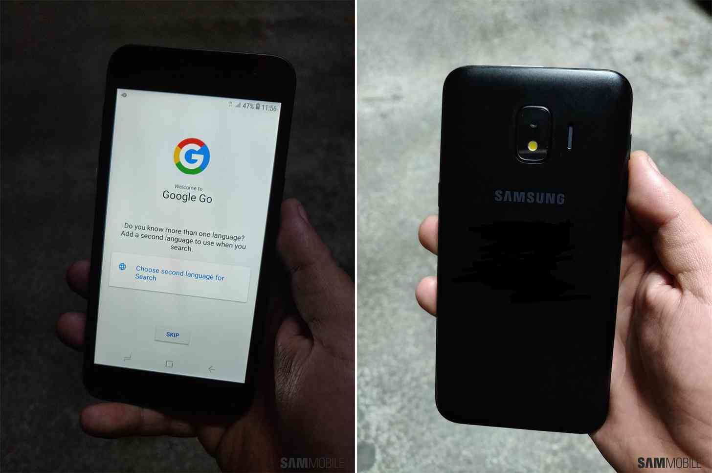 Samsung Android Go Galaxy J2 Core leak