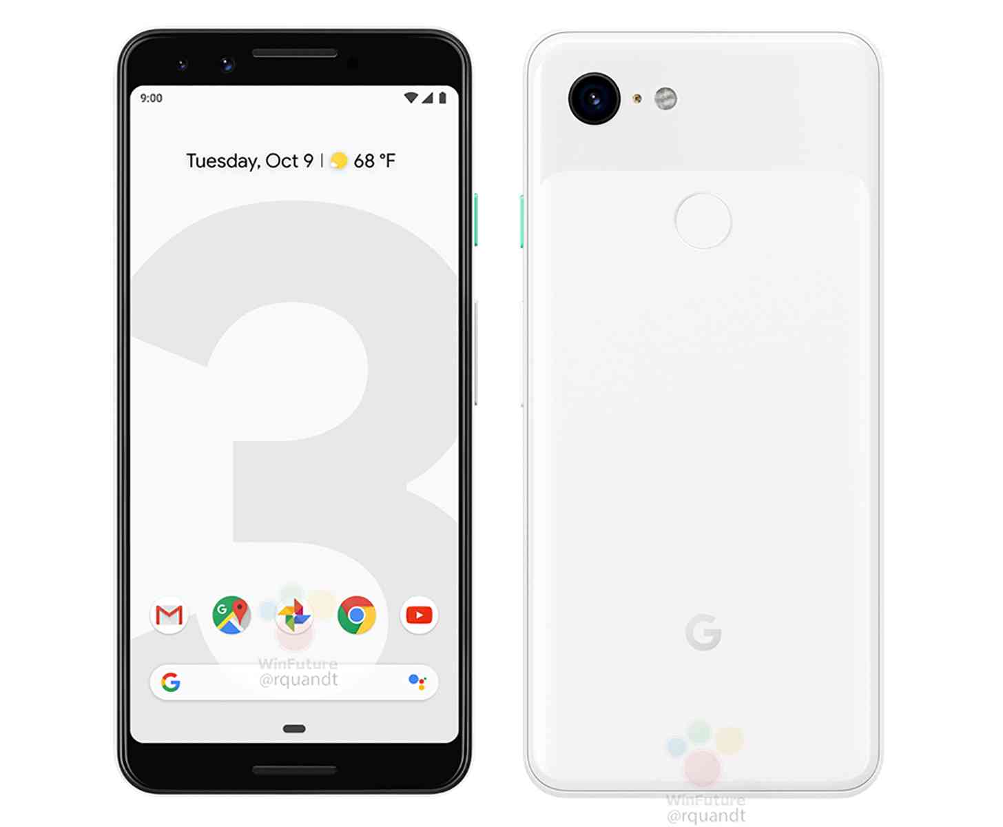 Google Pixel 3 white leak