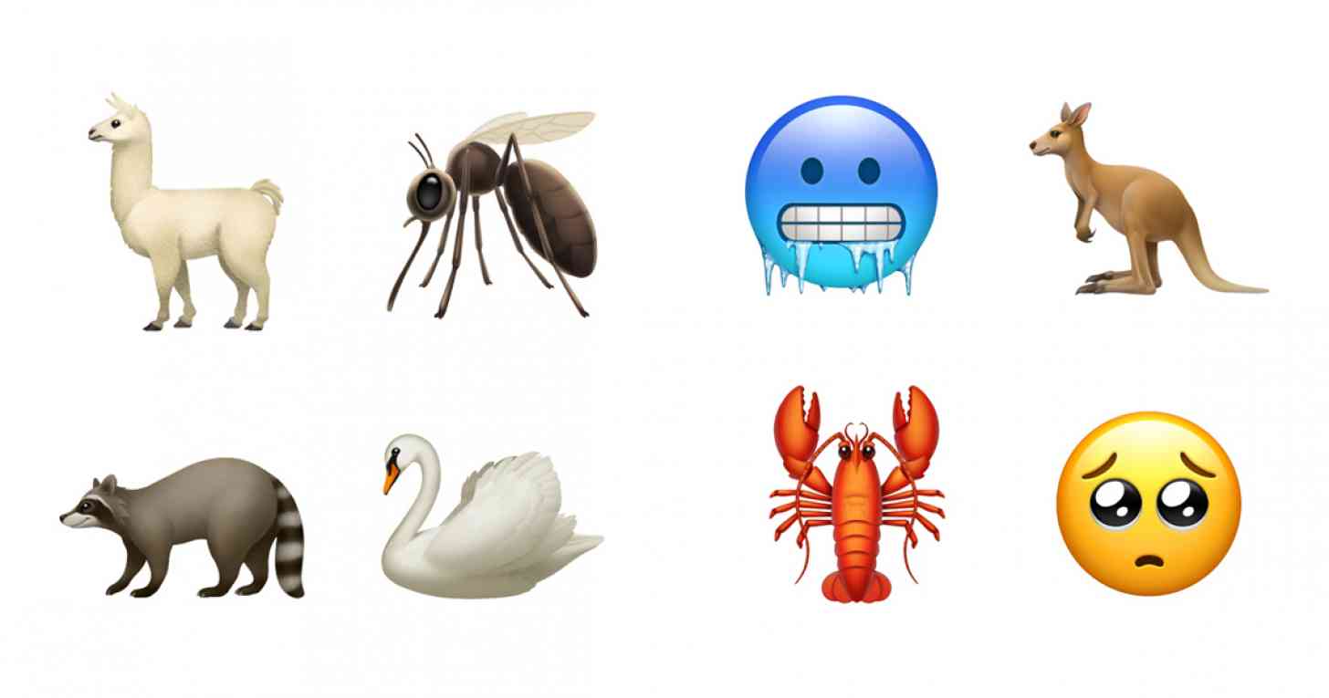 iOS 12.1 new emoji mosquito, raccoon, swan
