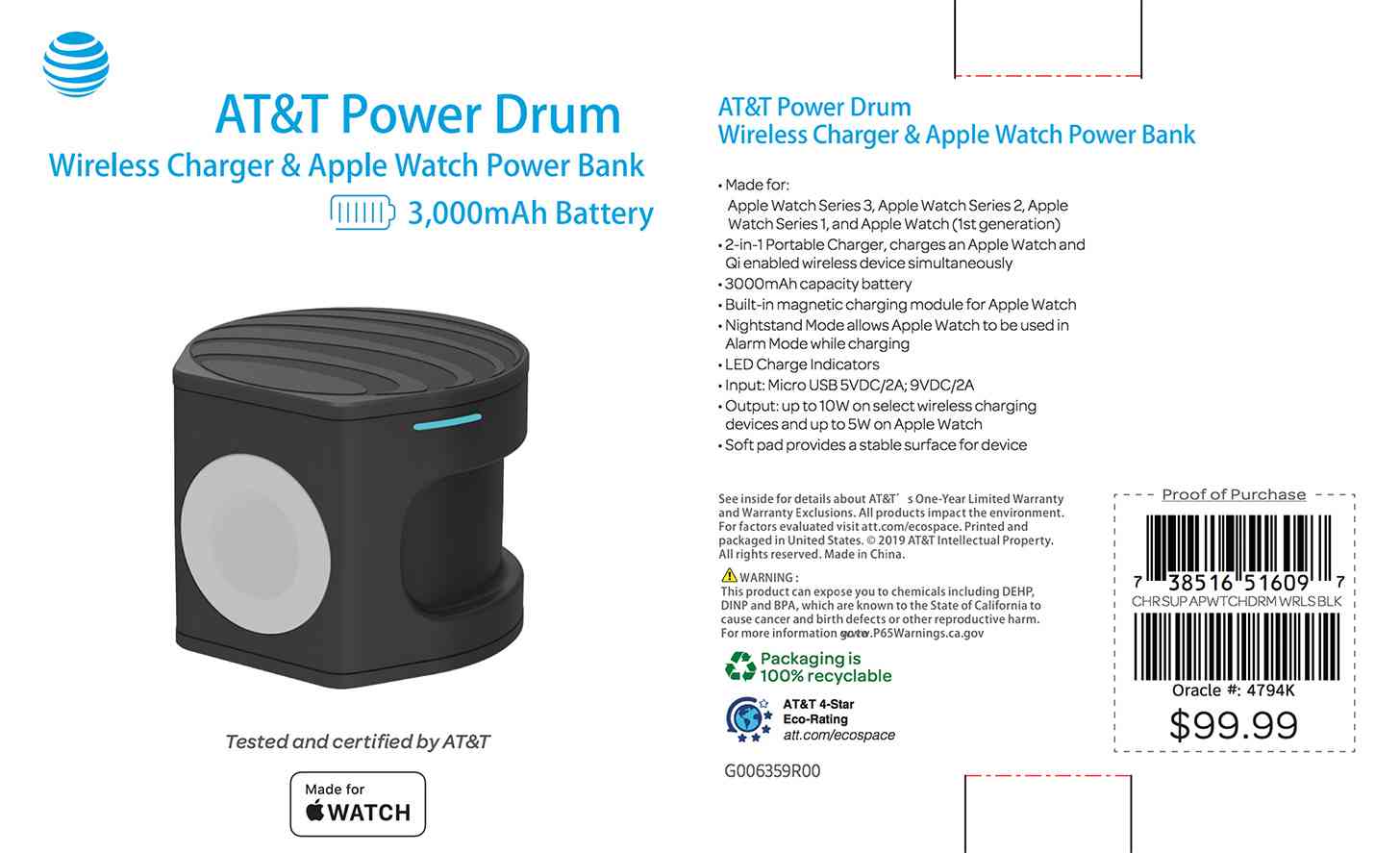 AT&T Power Drum price