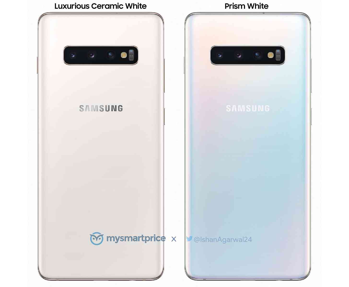 Samsung Galaxy S10+ ceramic white comparison