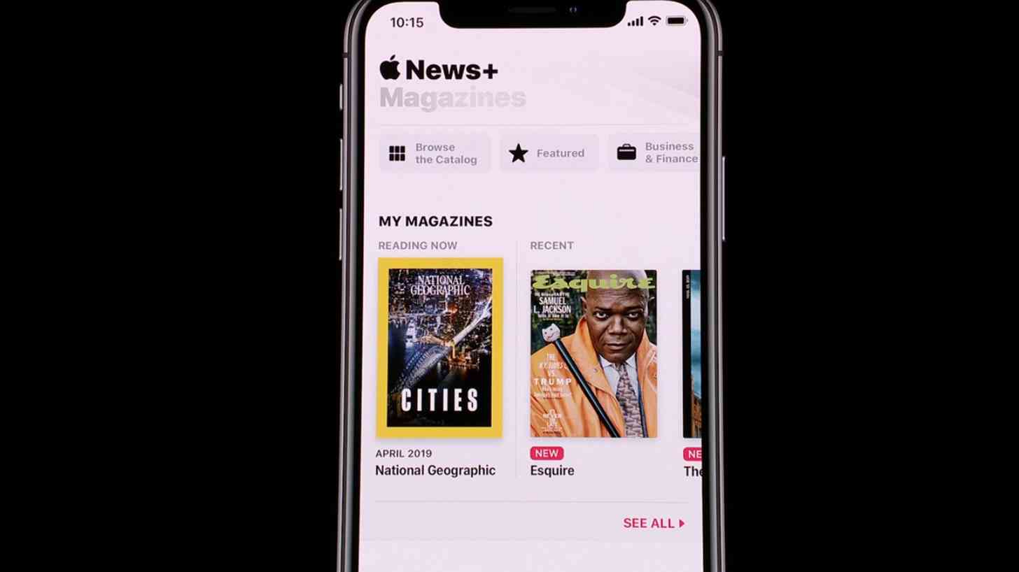 Apple News Plus magazines