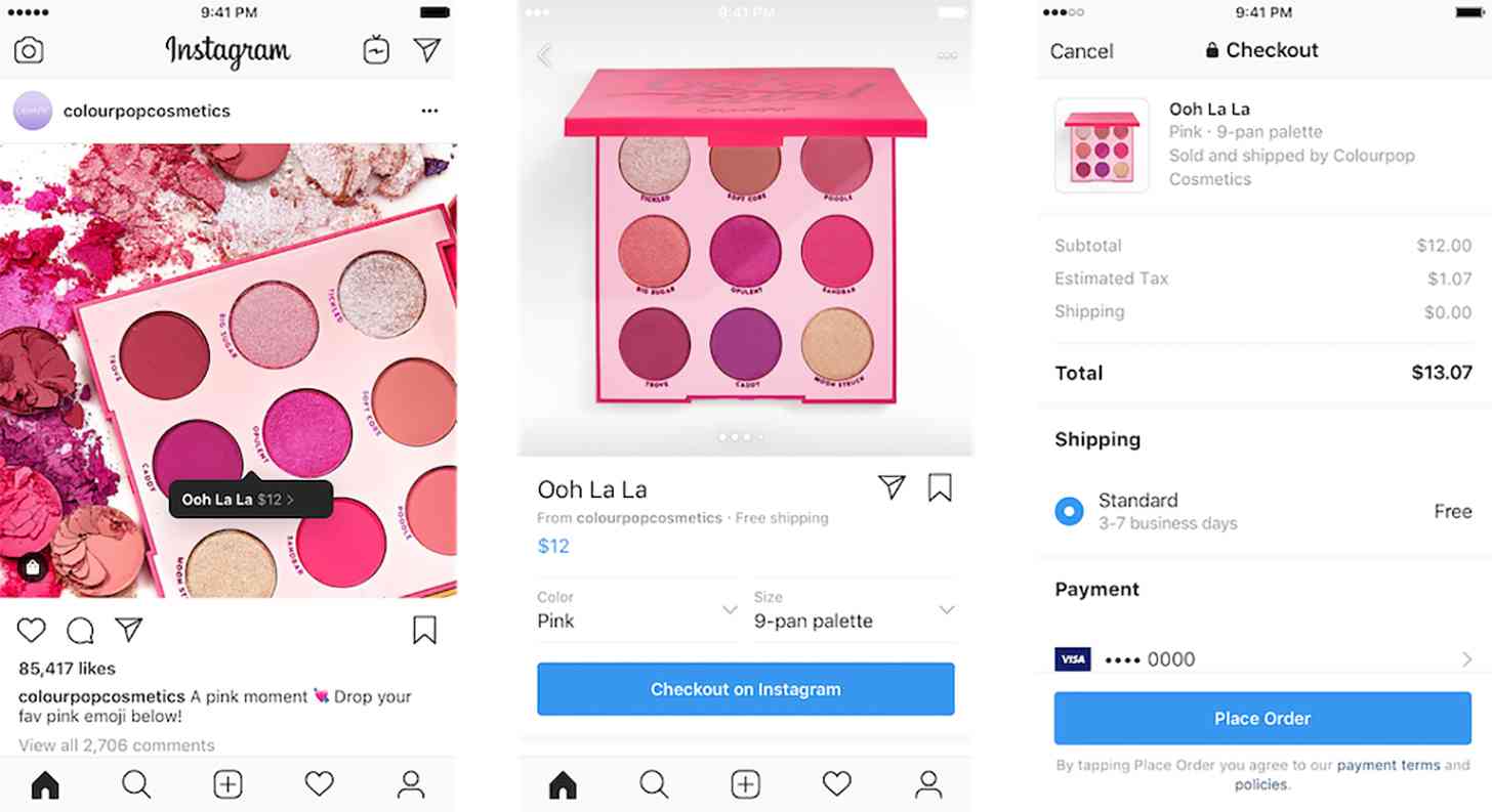 Instagram Checkout shopping