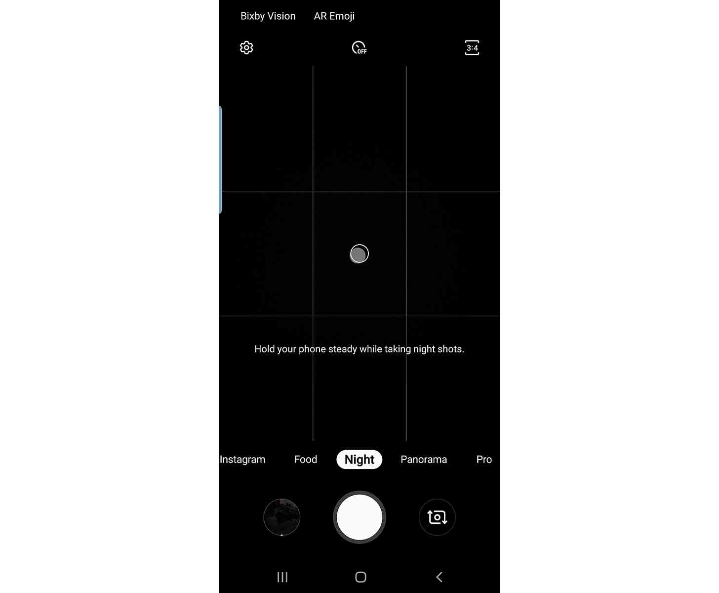 Samsung Galaxy S10 night mode camera
