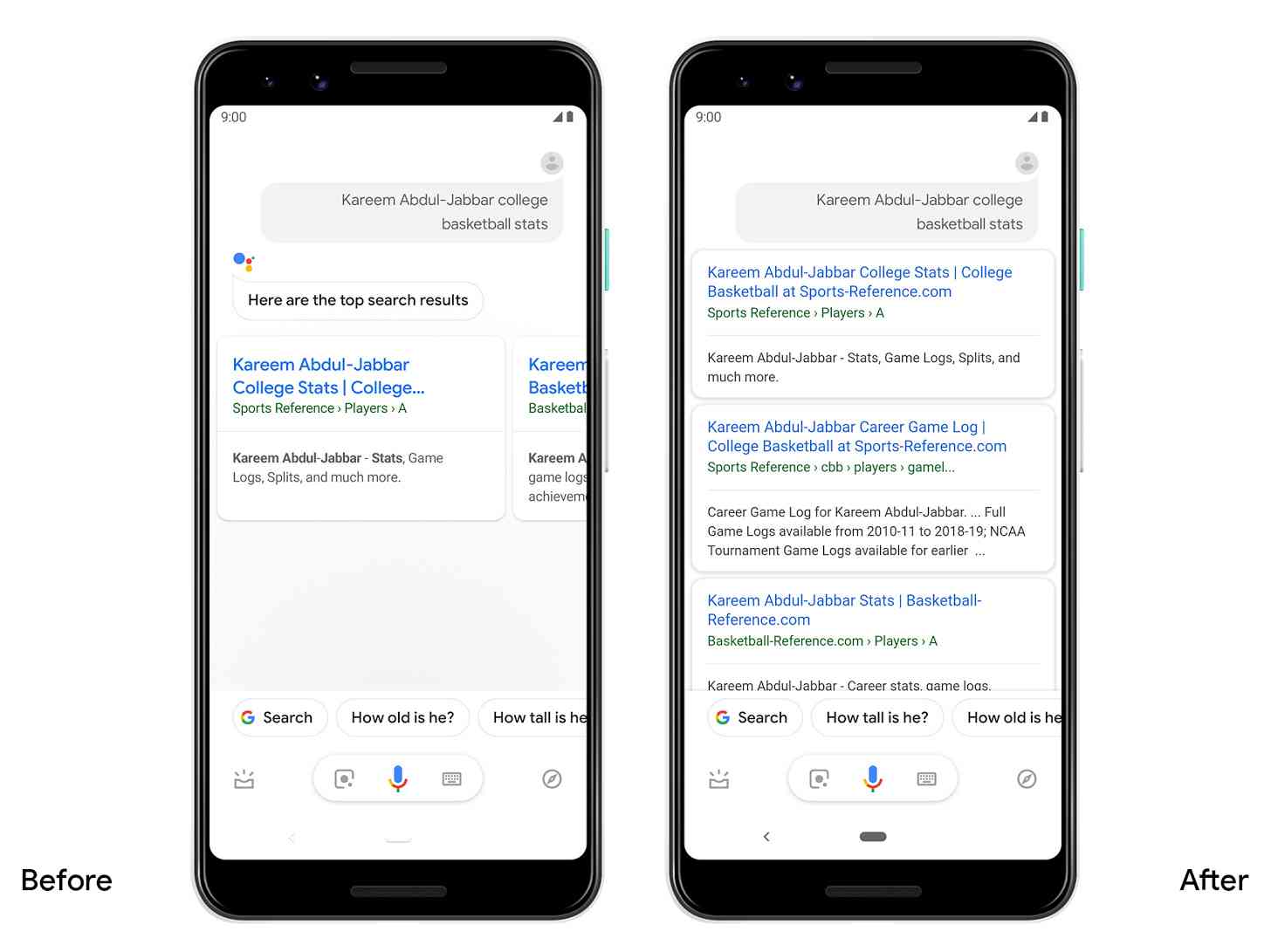 Google Assistant links update Android