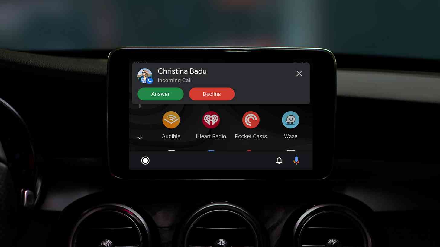 Android Auto redesign incoming call