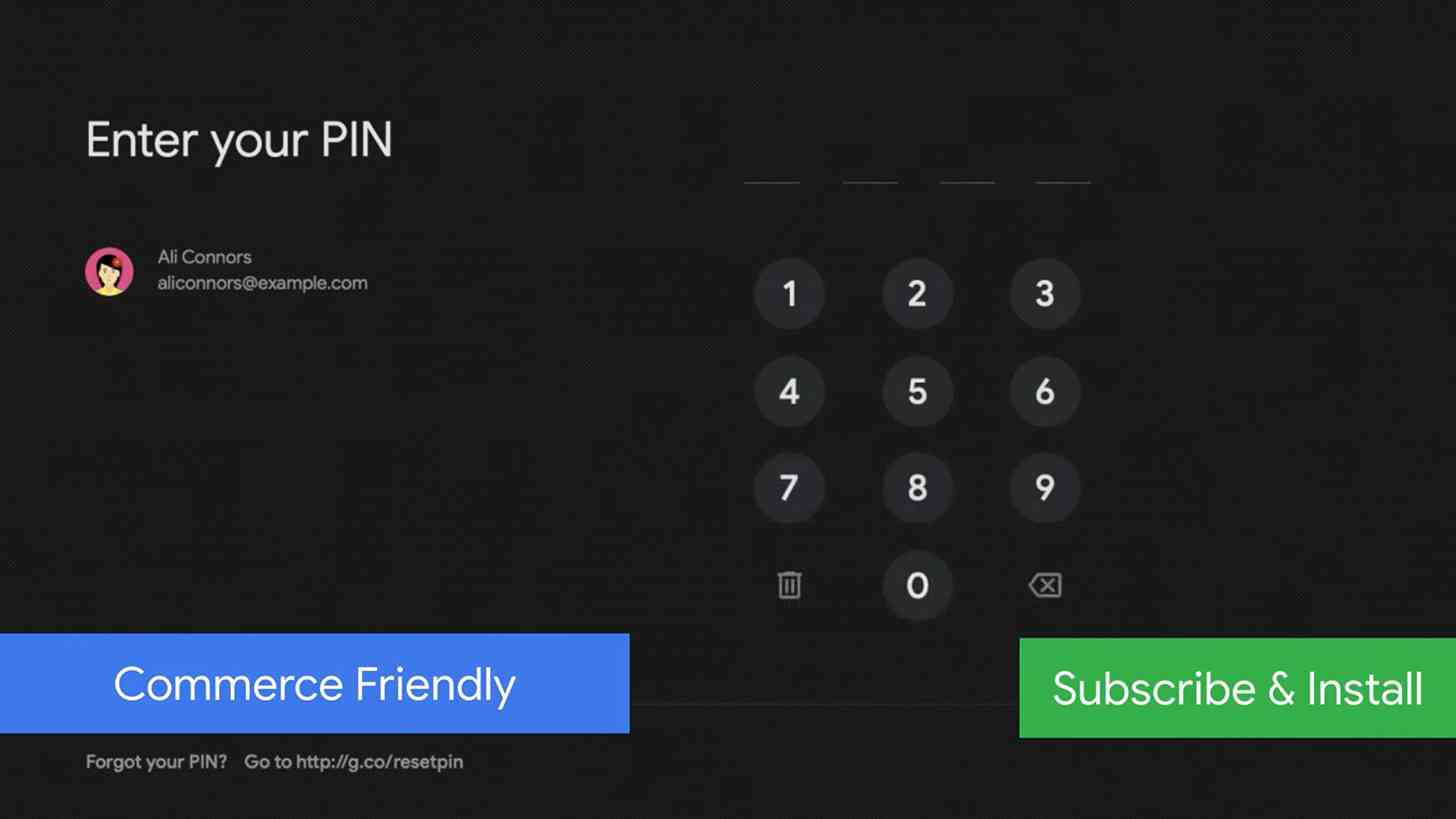 Android TV PIN code