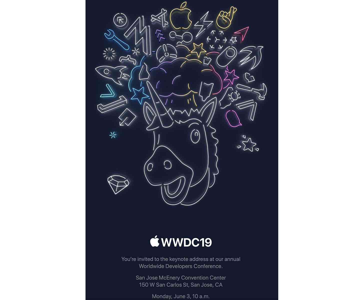 Apple WWDC 2019 keynote invitation
