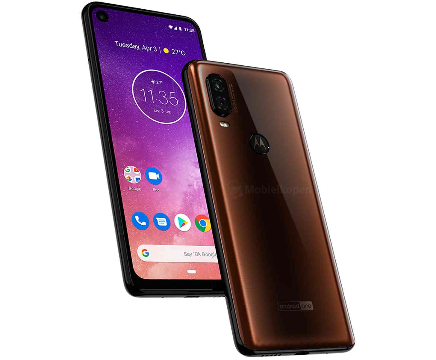 Motorola One Vision brown