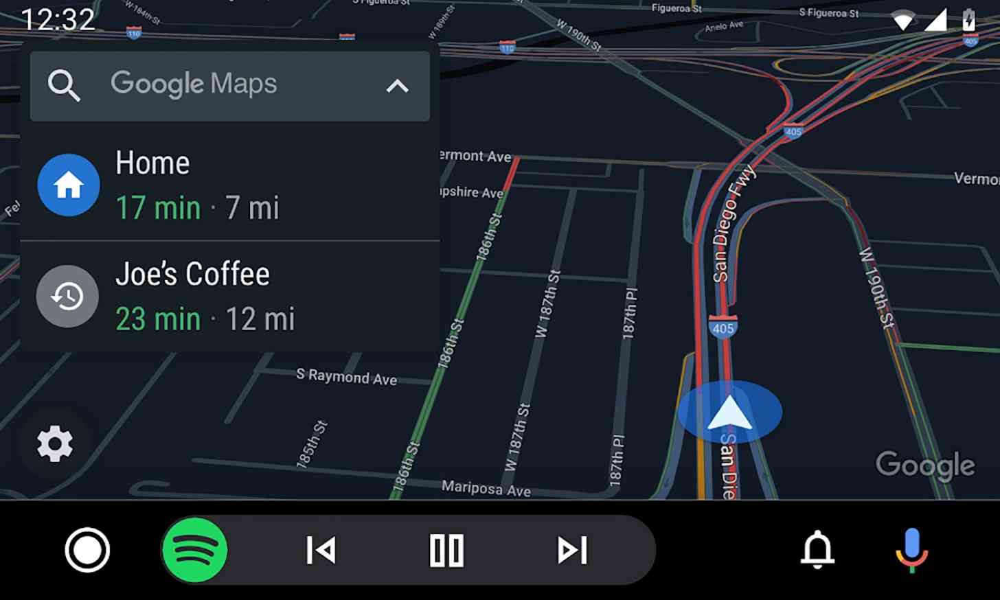 Android Auto redesign navigation bar