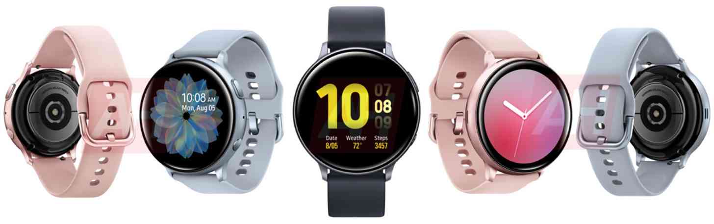 Samsung Galaxy Watch Active 2 renders all angles