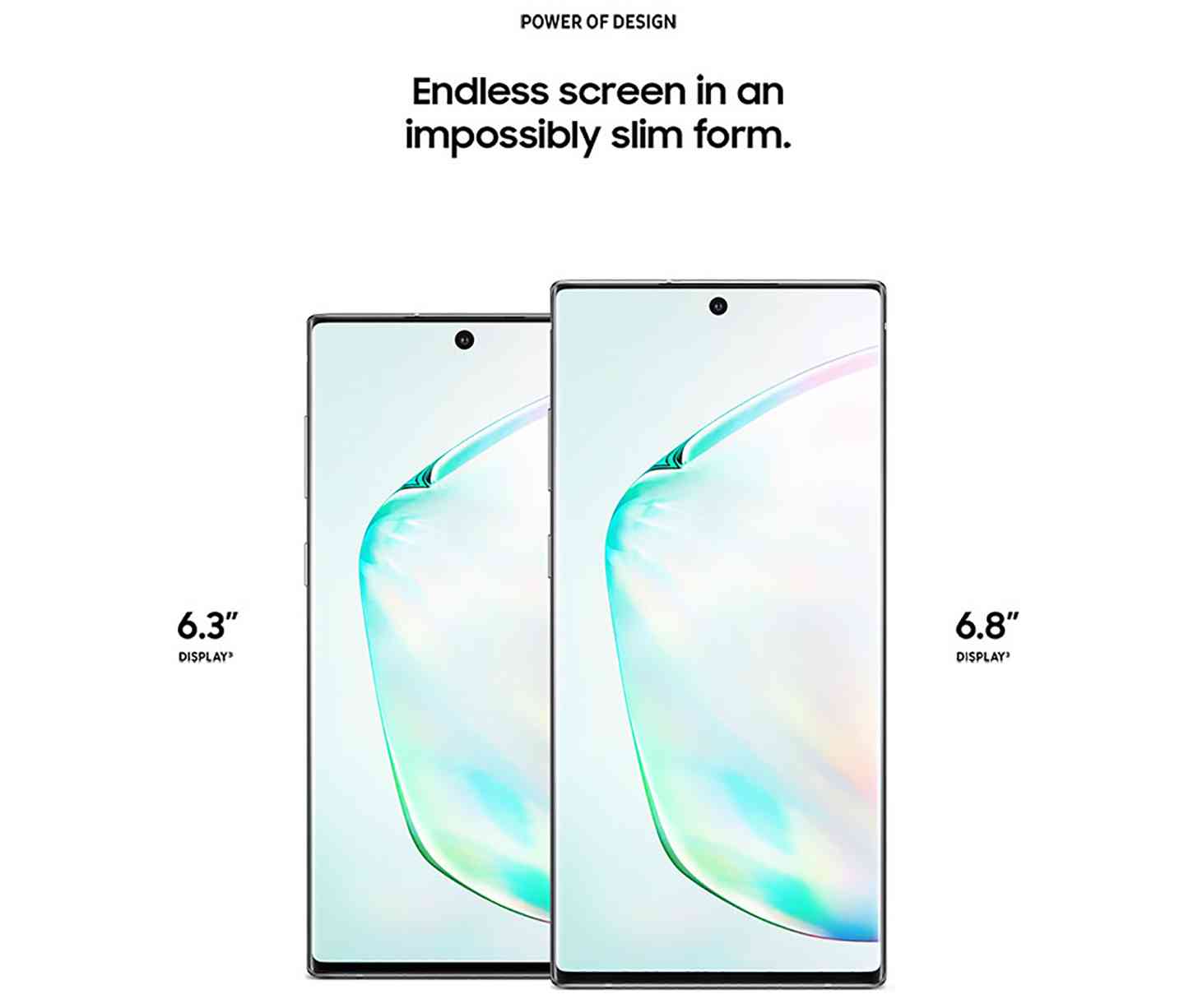 Samsung Galaxy Note 10 promo materials screen