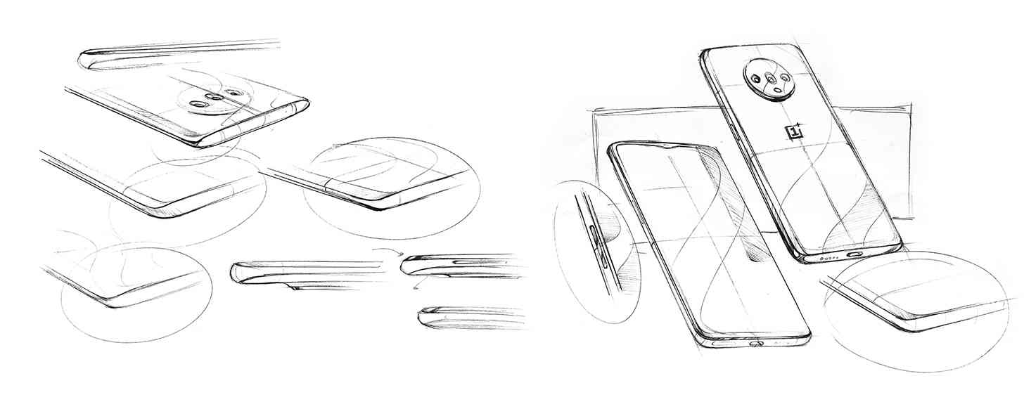 OnePlus 7T design sketches