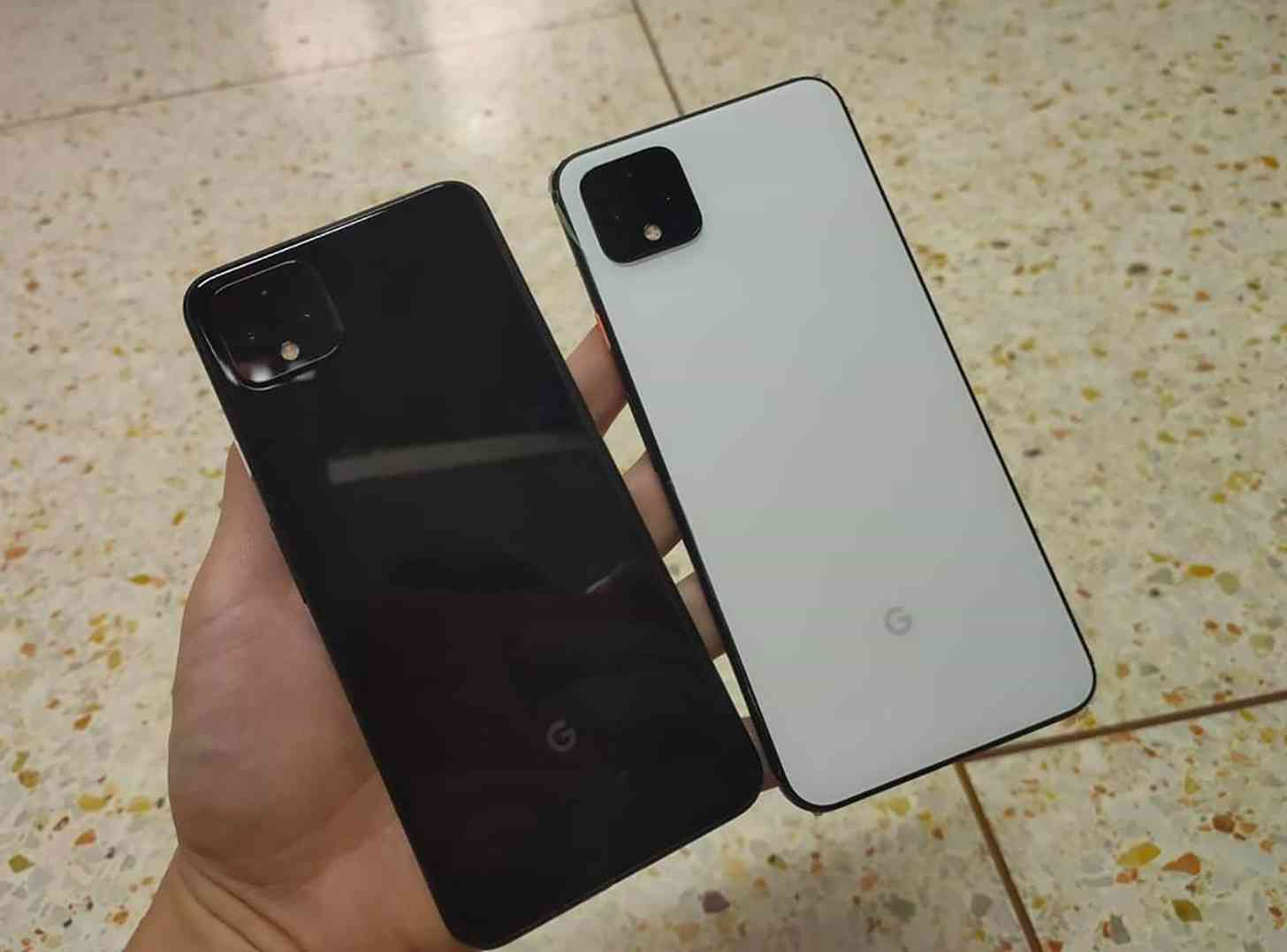 Pixel 4 XL black, white comparison