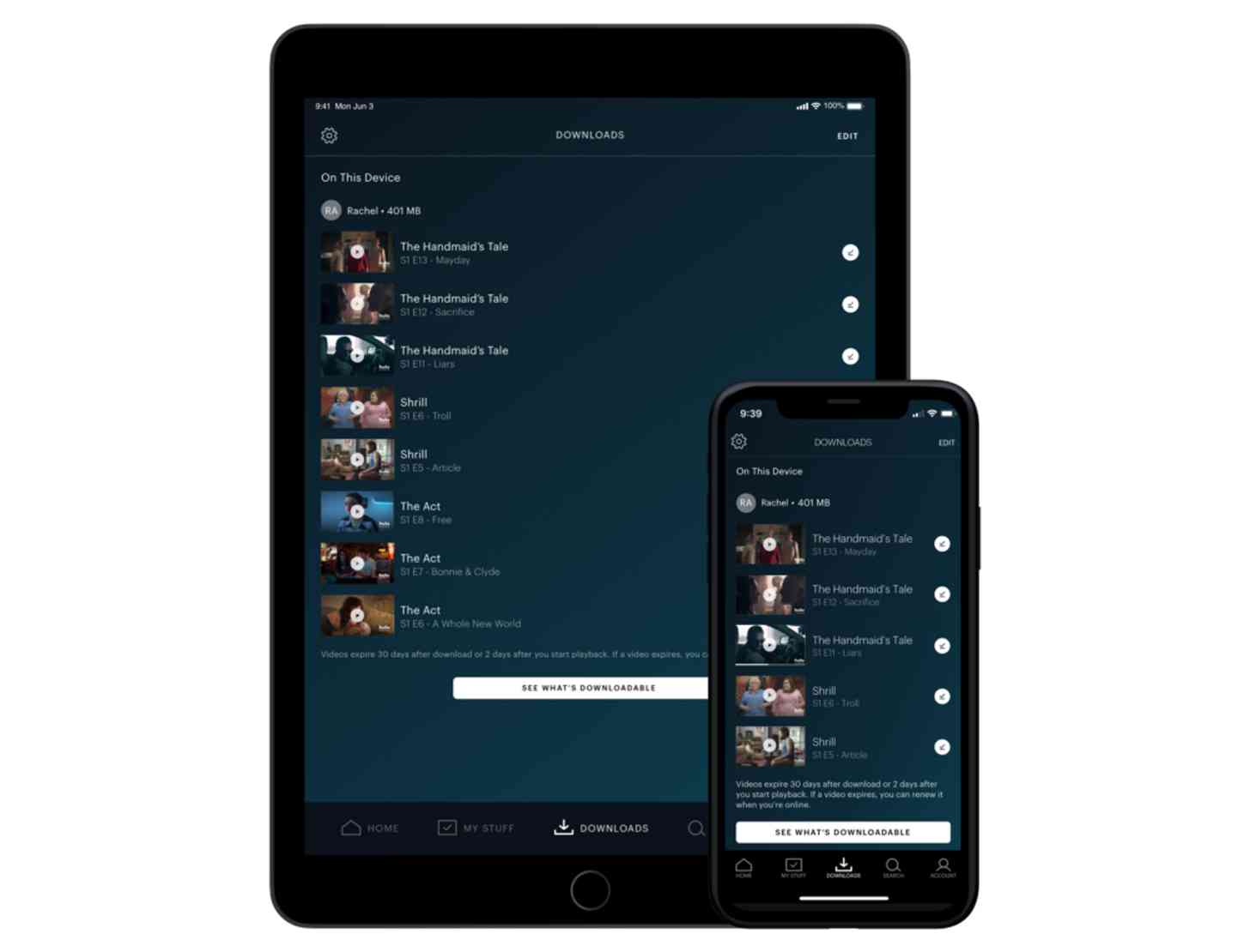 Hulu Downloads iPad