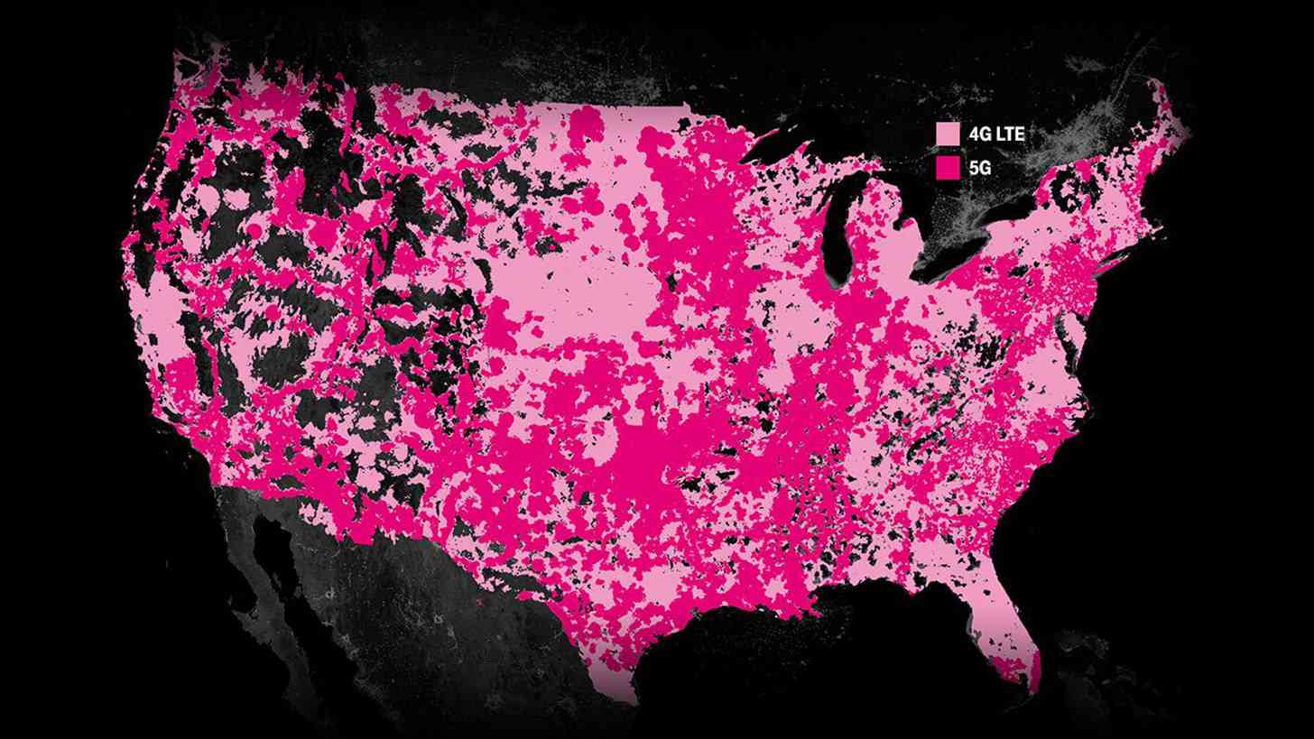 T-Mobile 600MHz 5G coverage map