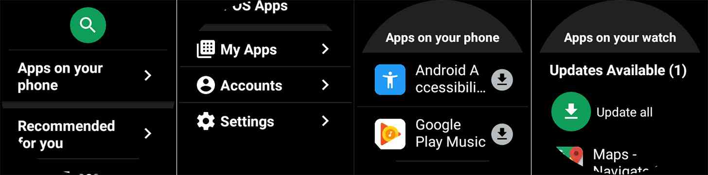 Wear OS Play Store new