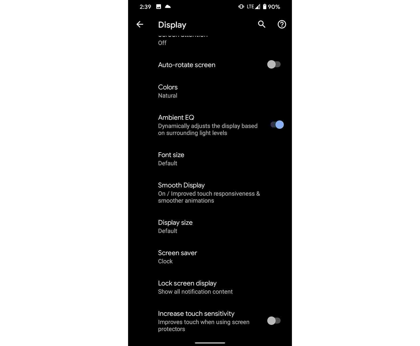 Android 11 increase touch sensitivity