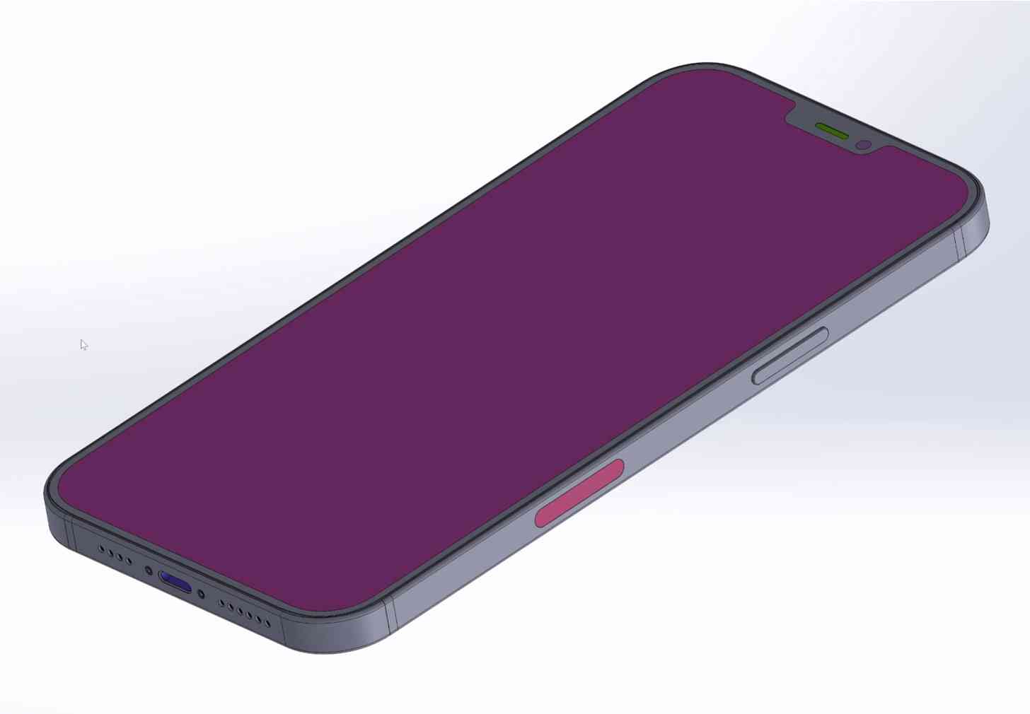 iPhone 12 Pro Max design CAD front