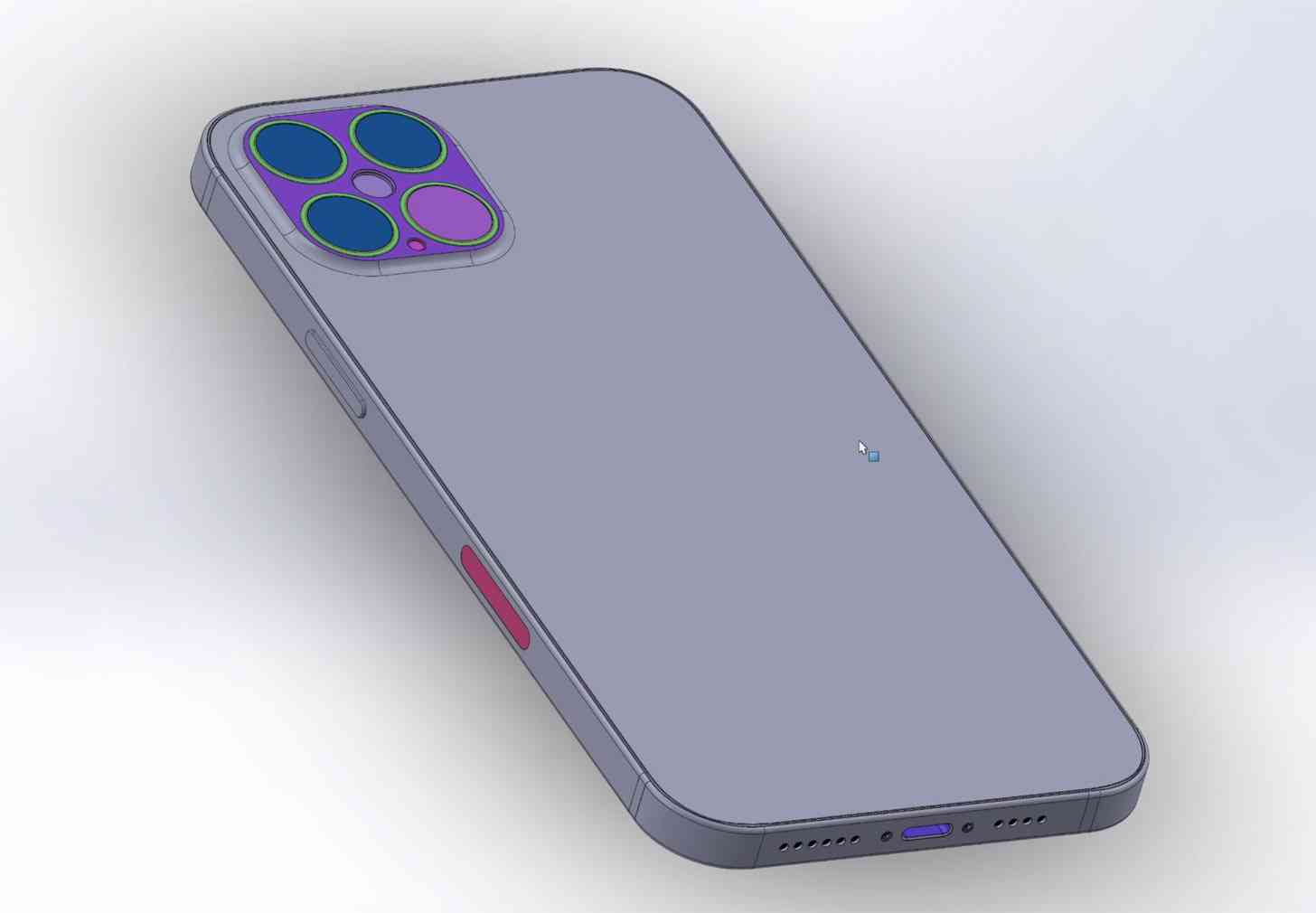 iPhone 12 Pro Max rear design CAD