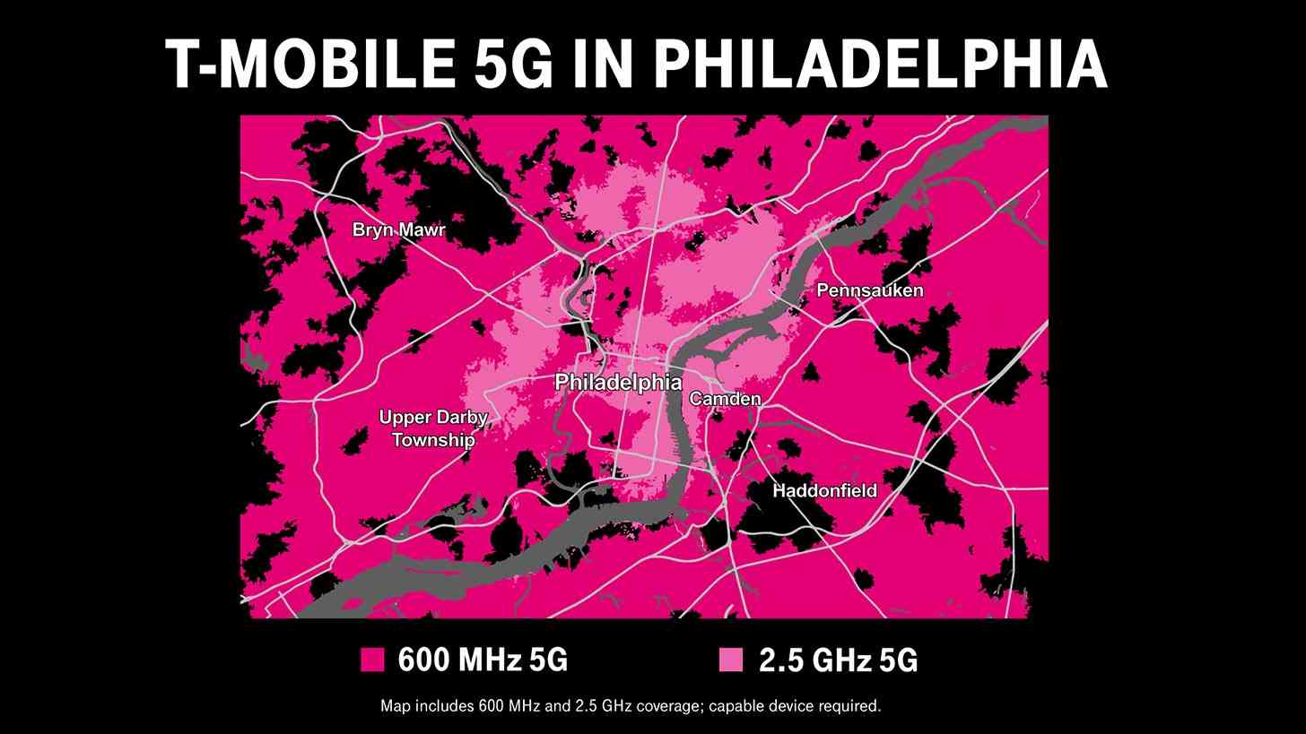 T-Mobile 5G coverage map Philadelphia