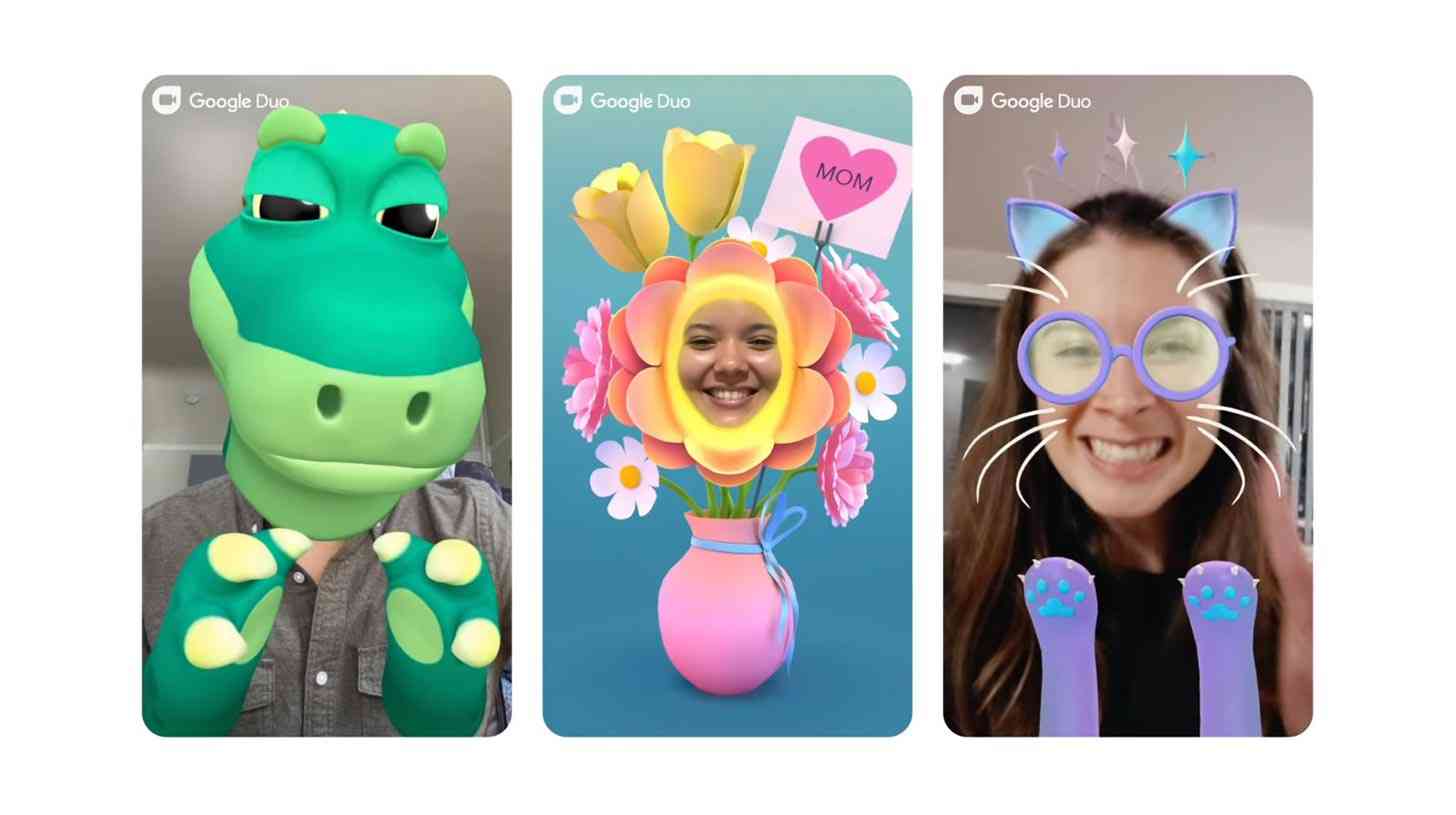 Google Duo family mode masks, effects