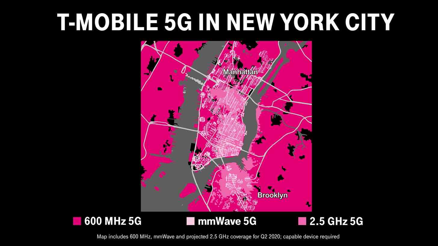 T-Mobile 5G coverage map New York City