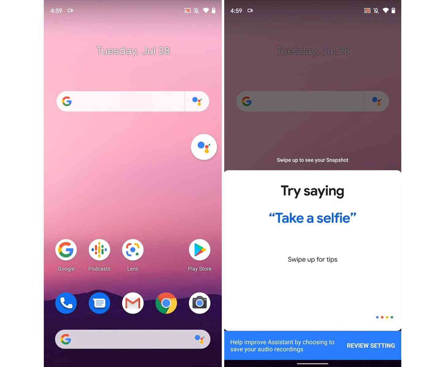 Google Assistant Chat Head