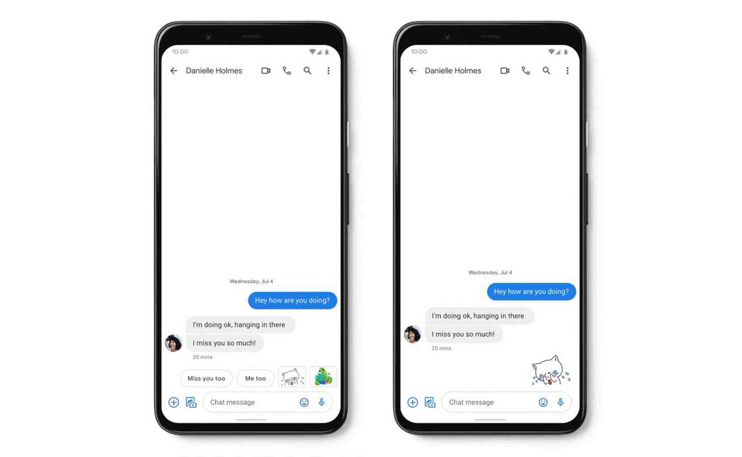Google Messages Smart Reply stickers
