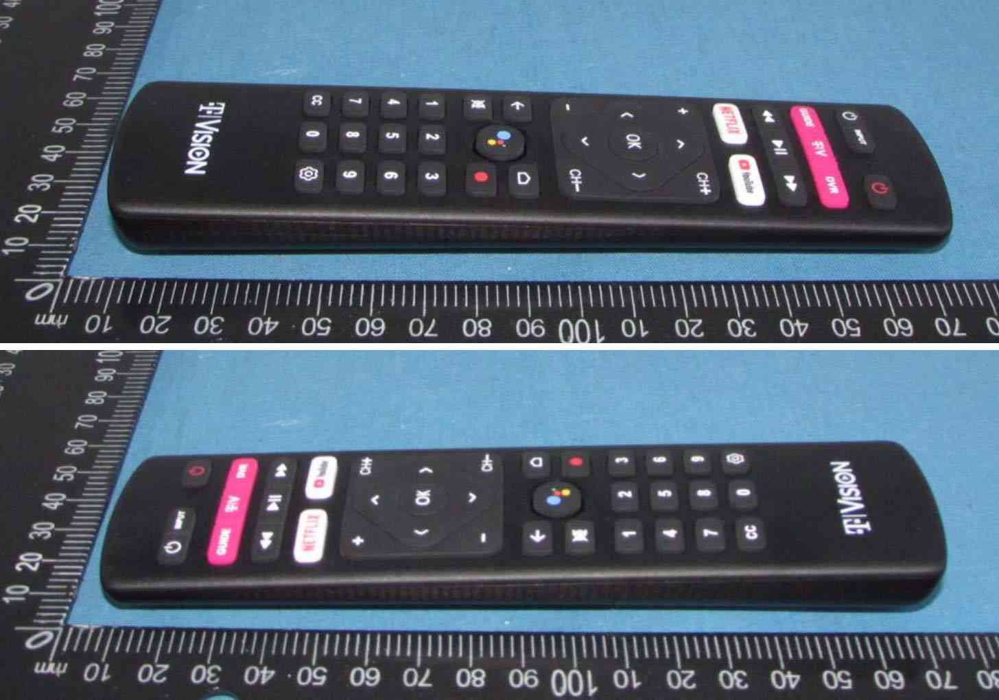 T-Mobile TVision Android TV remote sides
