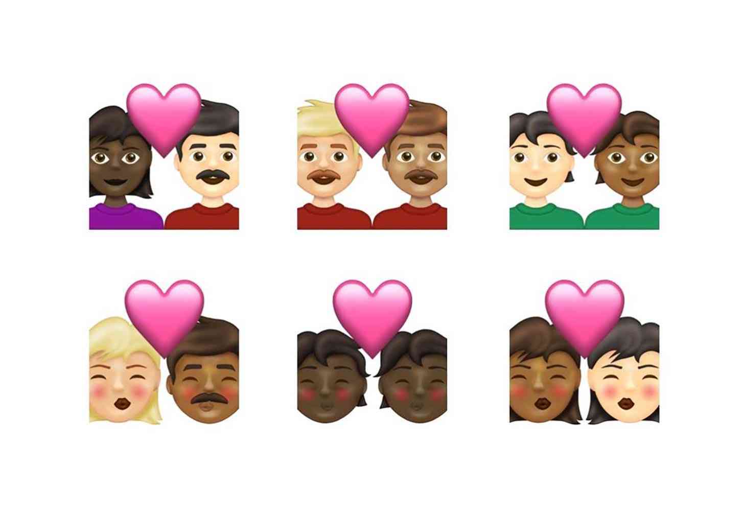Emoji 13.1 couples, kiss