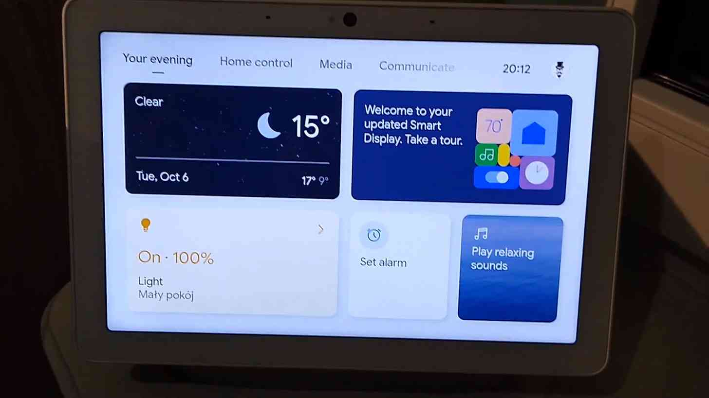 Google home hub sales interface