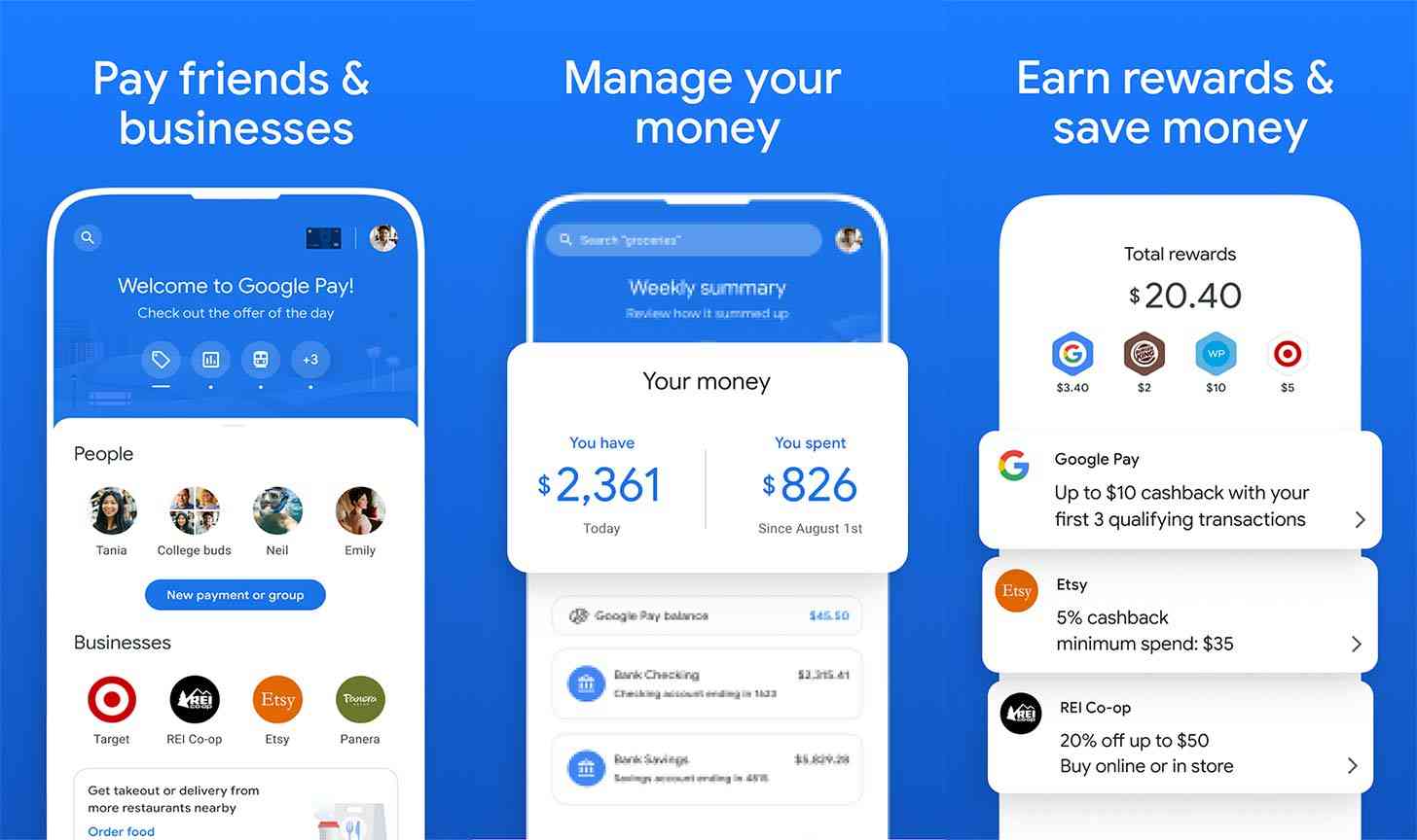 Google Pay redesign app features