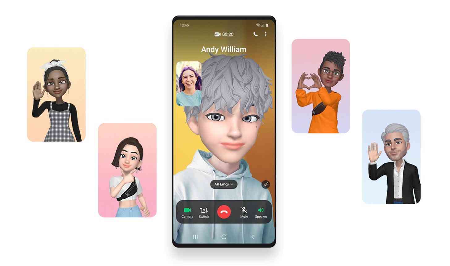 One UI 3 AR emoji video calls
