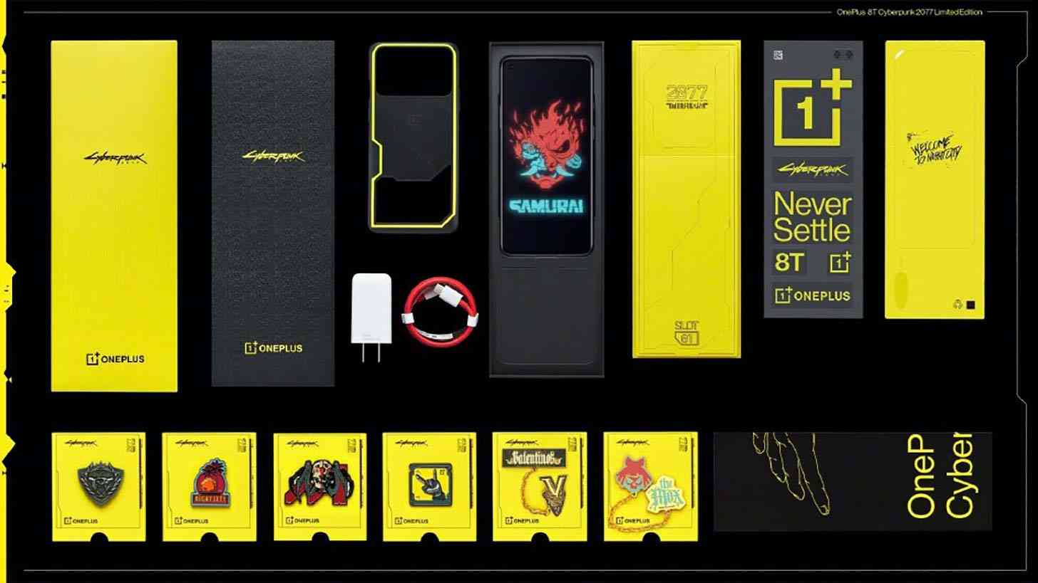 OnePlus 8T Cyberpunk 2077 Edition packaging