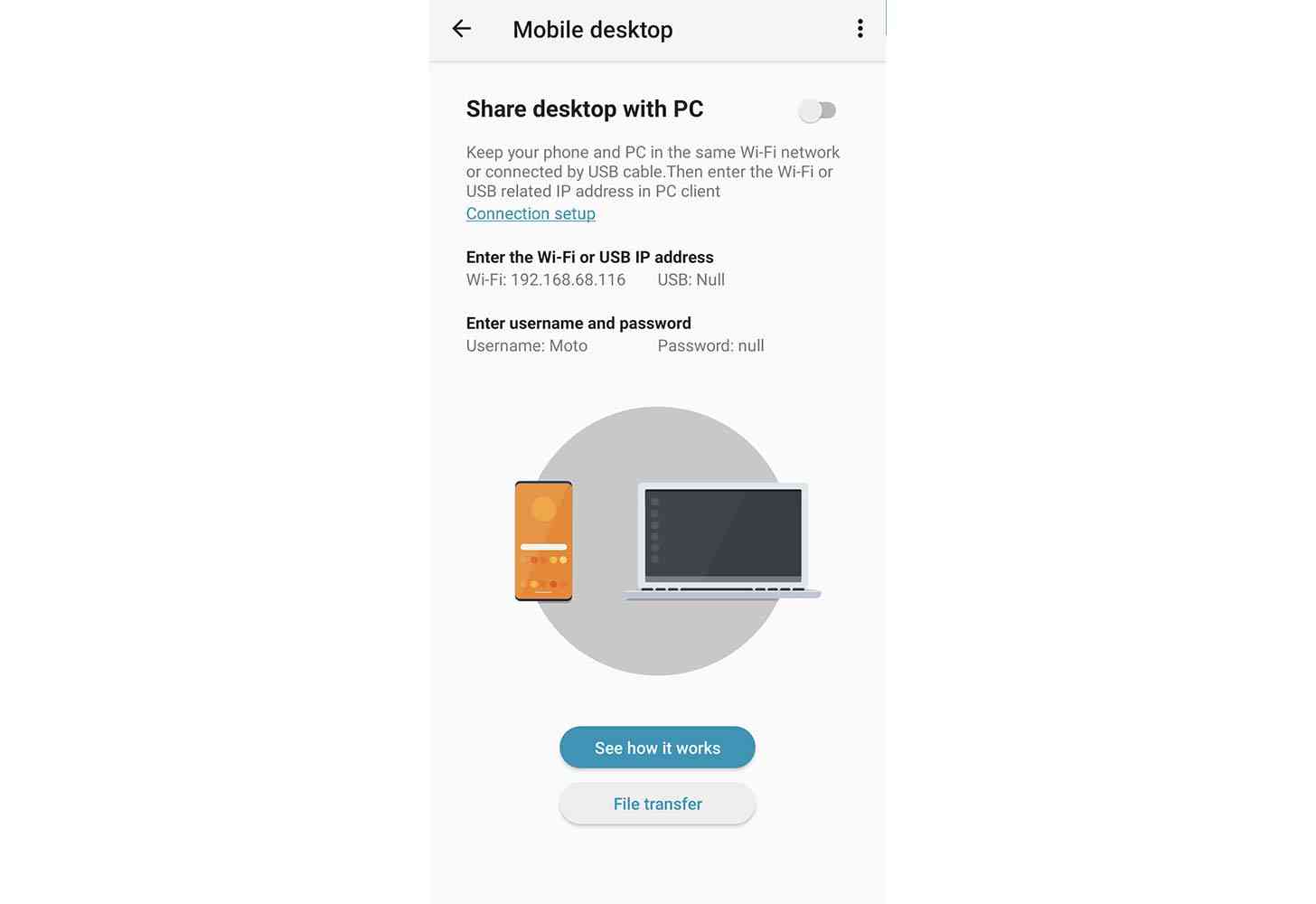 Motorola mobile desktop leak